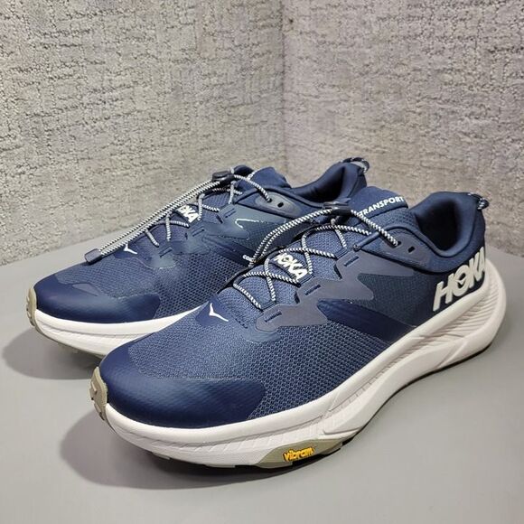 Hoka Transport Men\'s Size 10.5D Varsity Navy White Running Shoes 1123153-VYN main image 8